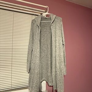 Gray Hooded Women's Sweater